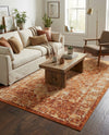 Savannah Soiree Collection Area Rug -  Everglade (Rust Red) Rectangle Rust Red  lifestyle 11