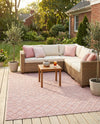 Garden Lattice Charm Collection Area Rug -  Pergola (Pink) Rectangle Pink  lifestyle 17
