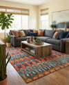 Urban Terrace Collection Area Rug -  Compass Rectangle Multi  lifestyle 27