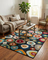 Outdoor Marrakesh Collection Area Rug -  Chefchaouen Rectangle Multi Black  lifestyle 26