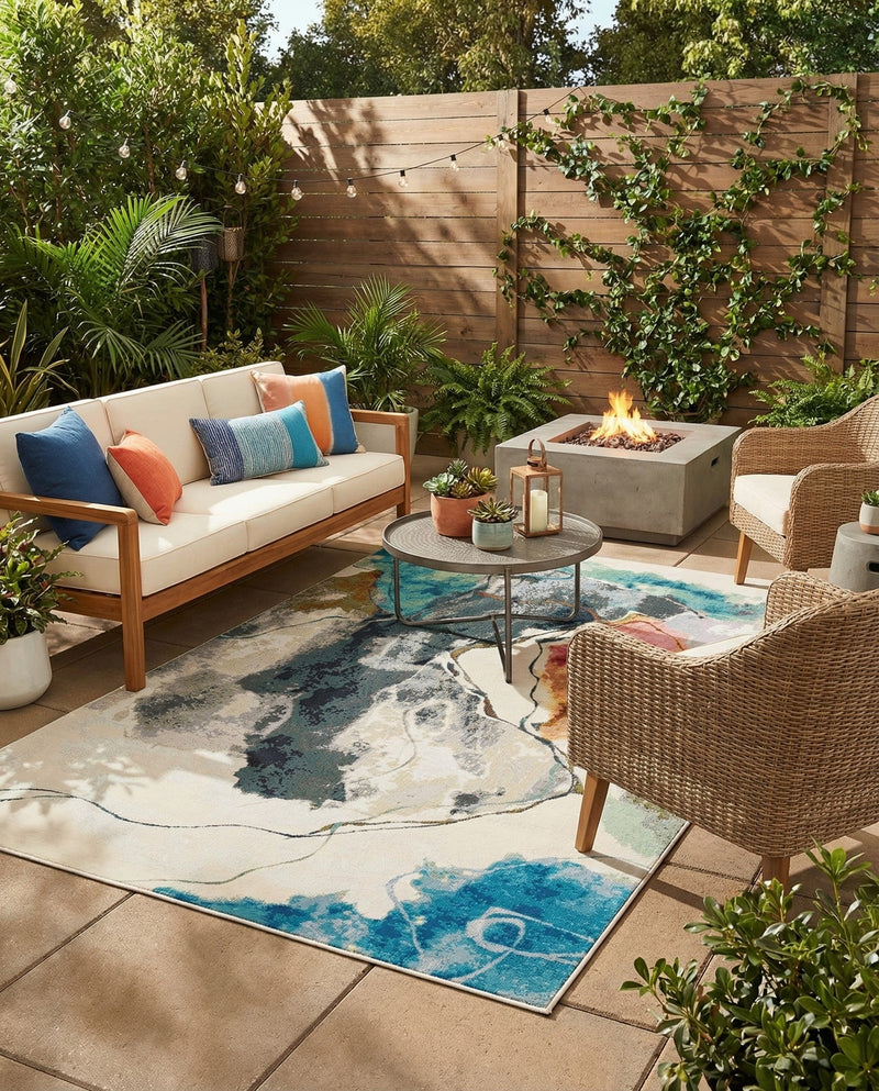 Urban Terrace Collection Area Rug -  Arbor Rectangle Multi  lifestyle 16