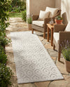 Garden Lattice Charm Collection Area Rug - Arbor (Grey) Runner Grey  lifestyle 41