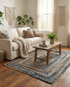 Woven Udaipur Collection Area Rug - Sahara Rectangle Blue and Natural  lifestyle 14