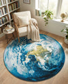 Urban Terrace Collection Area Rug -  Pergola Round Blue  lifestyle 62
