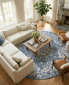 Urban Oasis Rugs Collection Area Rug -  Penthouse (Blue) Round Blue  lifestyle 65