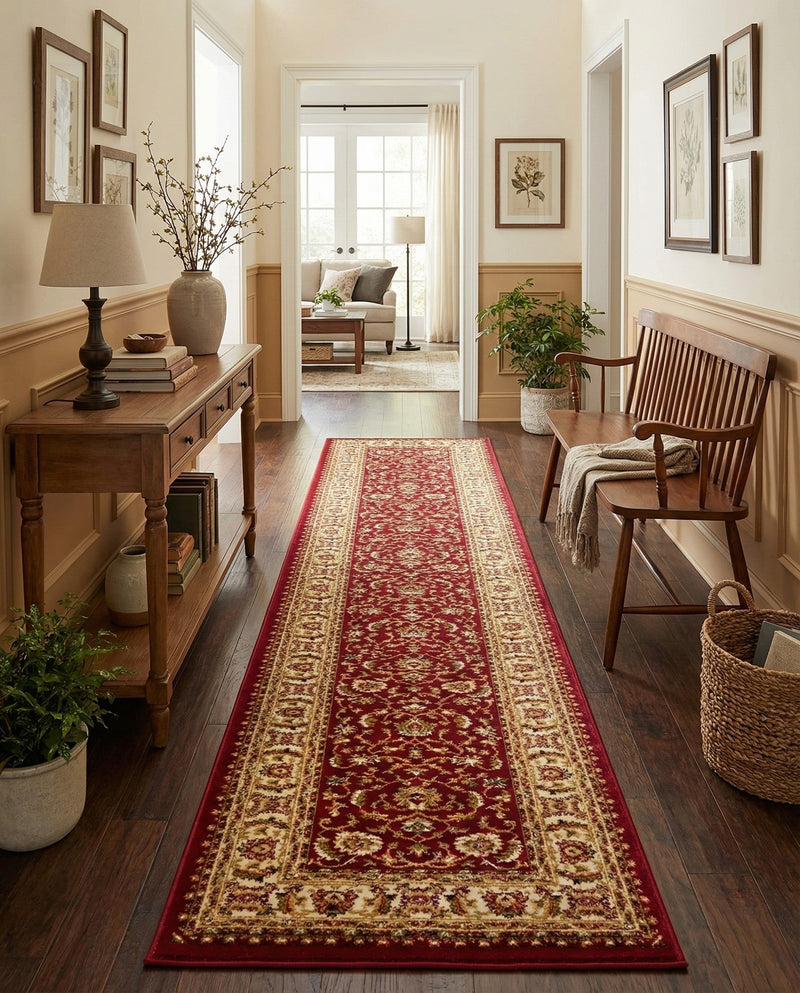 Jaipur Elegance Collection Area Rug -  Nahargarh (Red) Runner Red  lifestyle 48