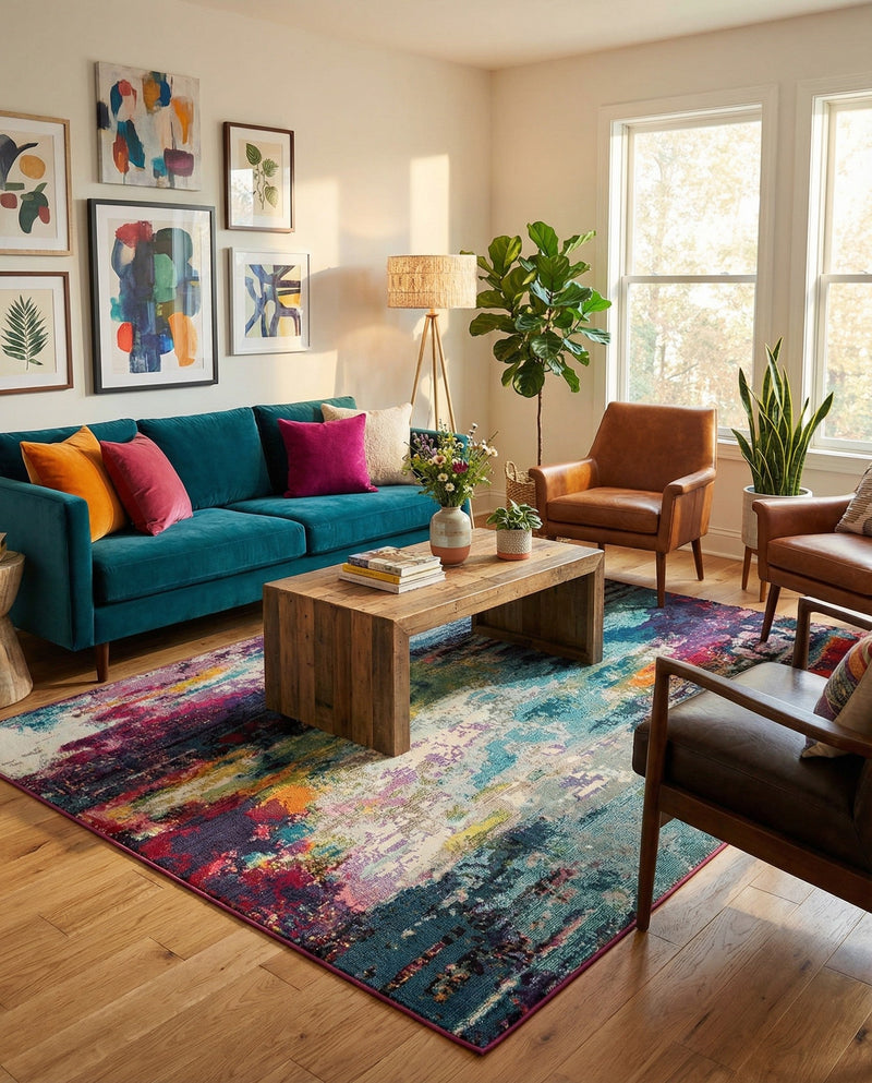 Chromatic Oasis Collection Area Rug -  Oasis Rectangle Multi  lifestyle 12