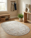 Cascade Range Collection Area Rug -  Shasta (Ivory) Oval Ivory  lifestyle 51