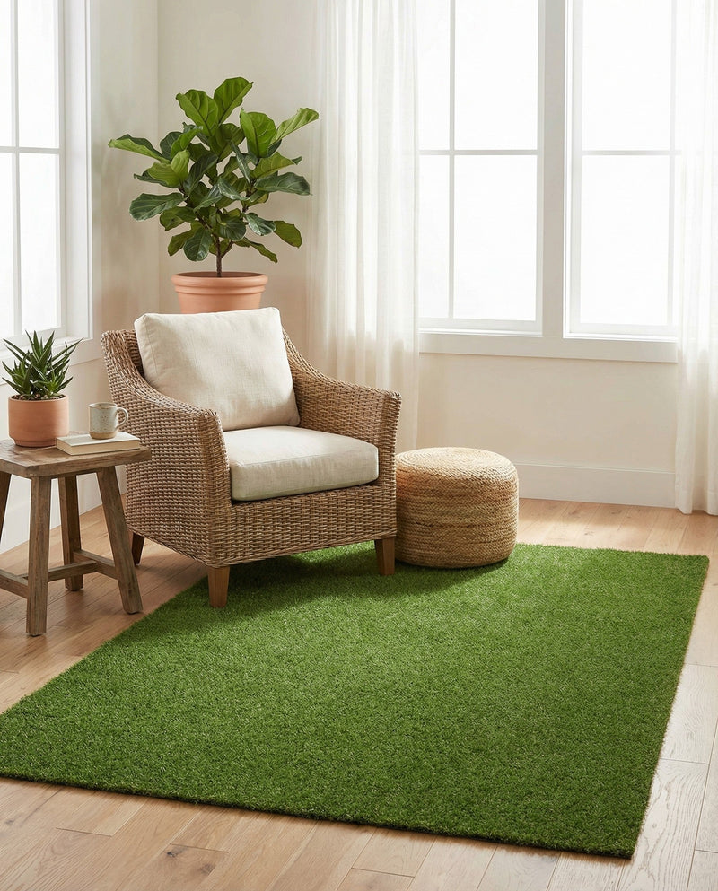 Meadow Retreat Collection Area Rug - Glen Rectangle Green  lifestyle 21