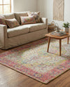 Savannah Threads Collection Area Rug - Charleston Rectangle Ivory Pink  lifestyle 25