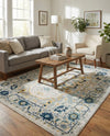 Parisian Elegance Collection Area Rug - Versailles (Gray) Rectangle Gray  lifestyle 7