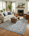 Savannah Elegance Collection Area Rug - Augusta (Aqua Blue) Rectangle Aqua Blue  lifestyle 6
