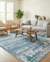 Dresden Elegance Collection Area Rug -  Zittau Rectangle Blue  lifestyle 77