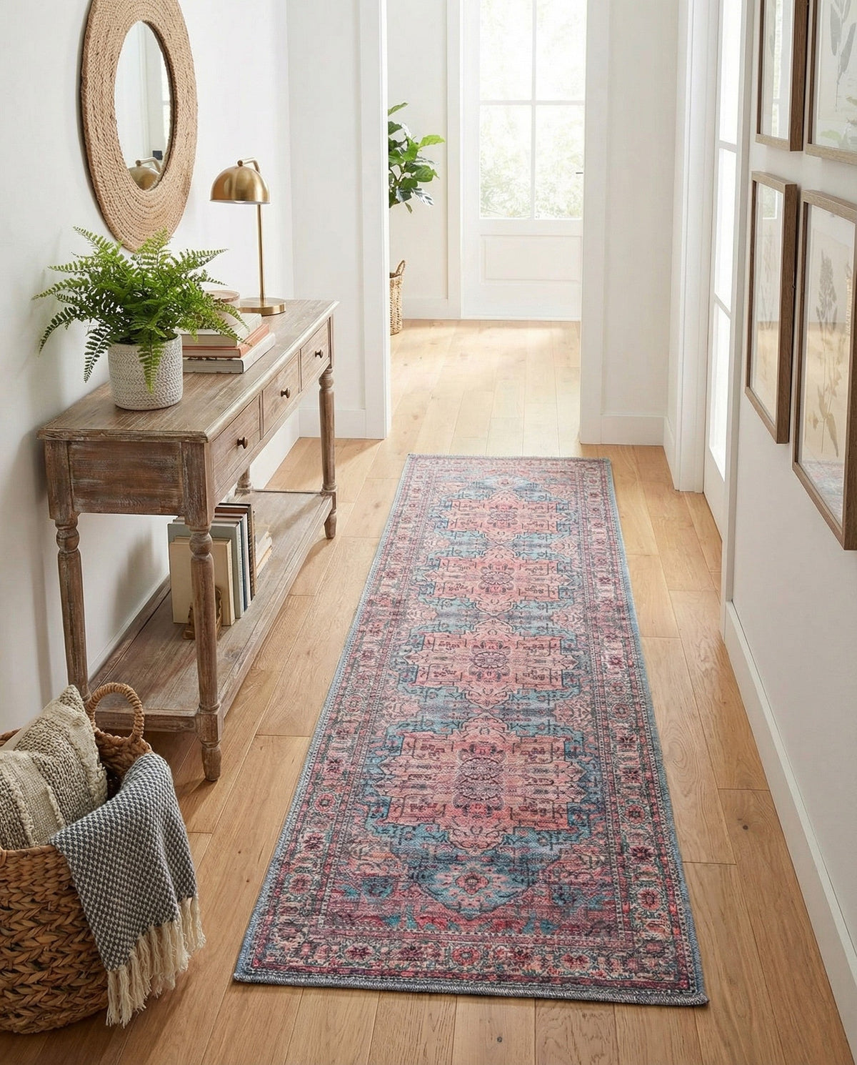 Zahara Oasis Collection Area Rug -  Fez Runner Blue  lifestyle 68