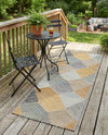 Urban Terrace Collection Area Rug - Metropolis Runner Gray  lifestyle 69