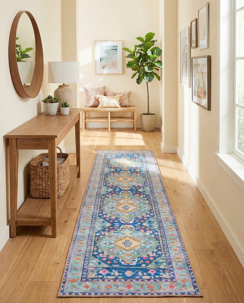 Heritage Elegance Collection Area Rug -  Taj Runner Blue  lifestyle 40