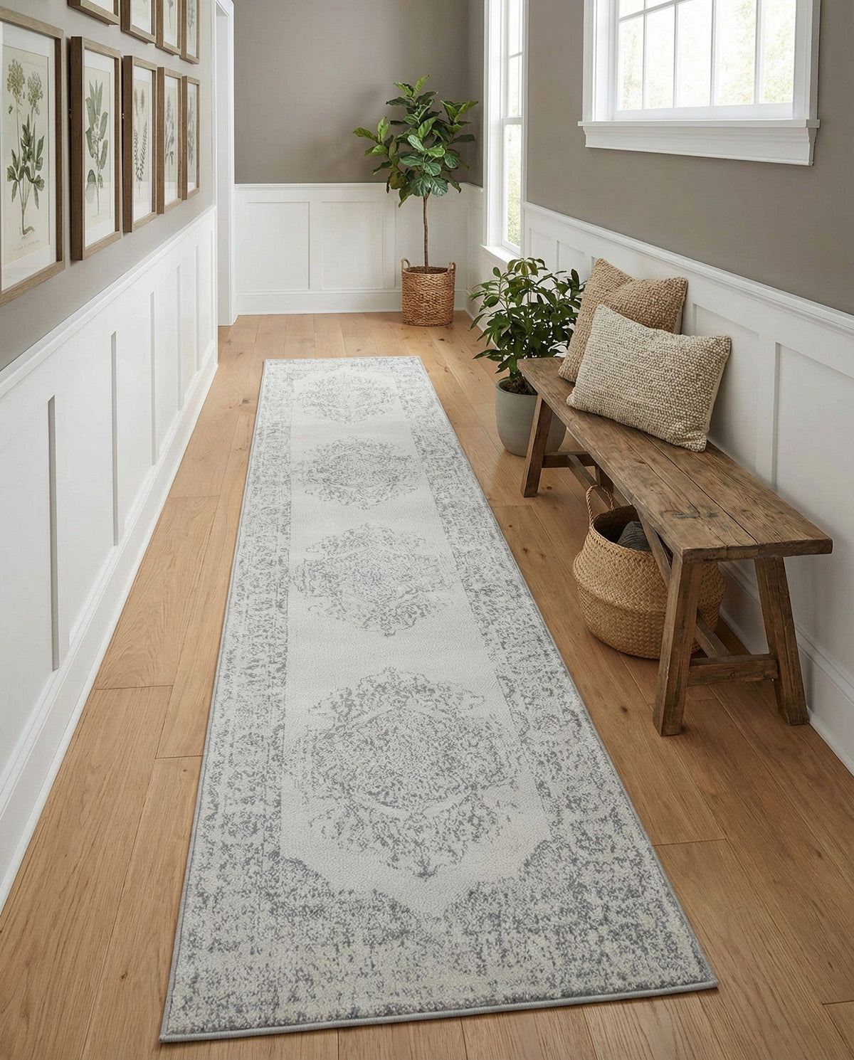 Cambridge Classics Collection Area Rug -  Magdalene (Ivory) Runner Ivory  lifestyle 89