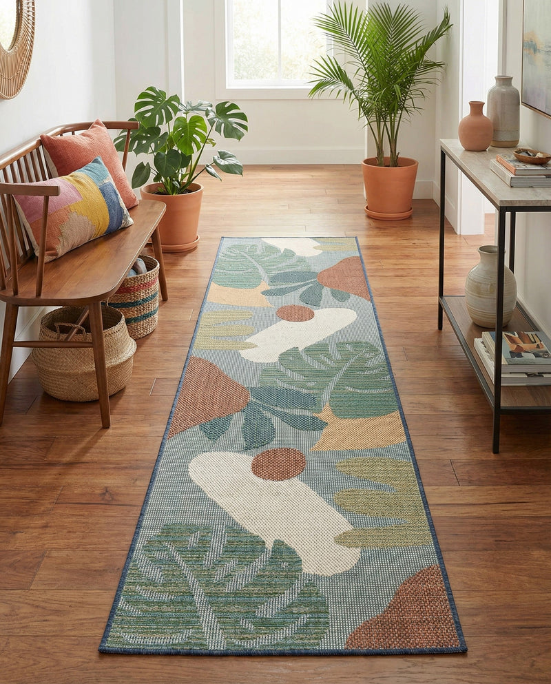 Coastal Terrace Collection Area Rug -  Boardwalk Runner Blue  lifestyle 44