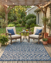 Savannah Pergola Collection Area Rug -  Pergola (Blue) Rectangle Blue  lifestyle 24