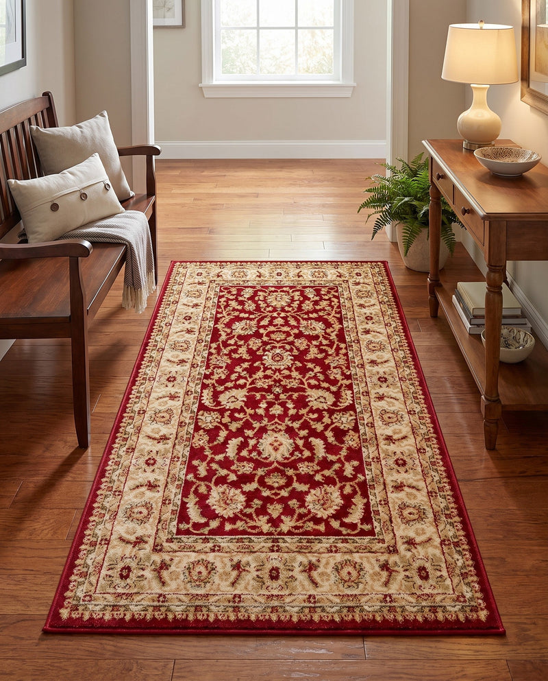 Jaipur Elegance Collection Area Rug -  Nahargarh (Red) Rectangle Red  lifestyle 21