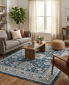 Tribal Terrace Treasures Collection Area Rug -  Incan Isle (Blue) Rectangle Blue  lifestyle 16