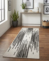 Urban Terrace Collection Area Rug -  Riverside Runner Black and White  lifestyle 67