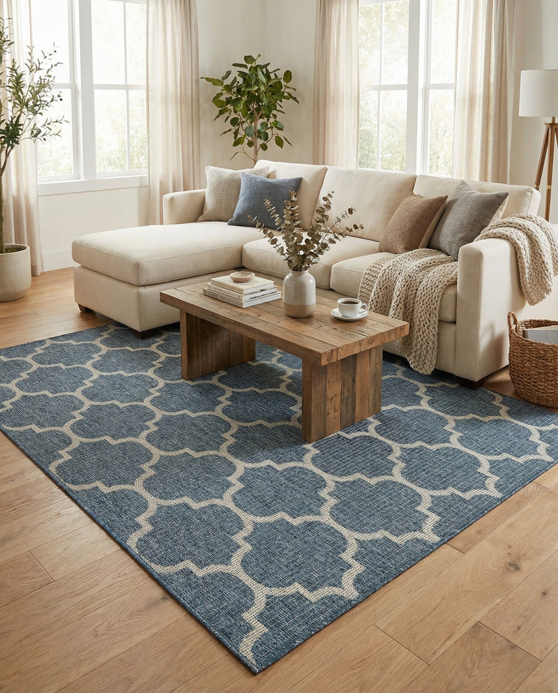 Savannah Pergola Collection Area Rug - Arbor (Navy Blue) Rectangle Navy Blue  lifestyle 22
