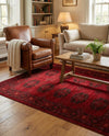 Samarkand Elegance Collection Area Rug -  Fergana Rectangle Red  lifestyle 15