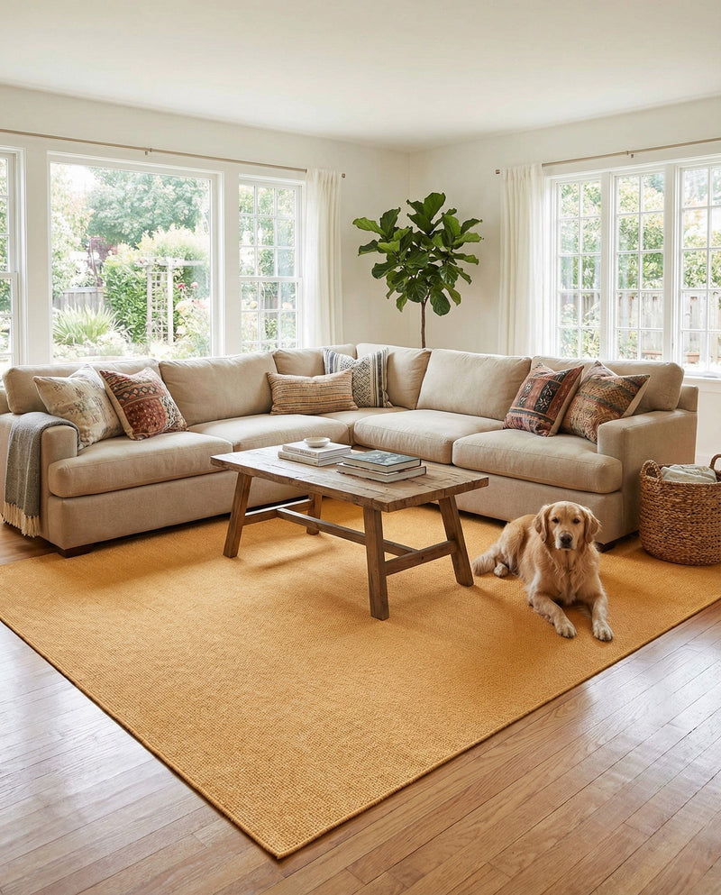 Seaside Serenity Collection Area Rug - Veranda (Corn Harvest Yellow) Rectangle Corn Harvest Yellow  lifestyle 4