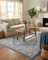 Savannah Series Collection Area Rug - Charleston (French Blue) Rectangle French Blue  lifestyle 13