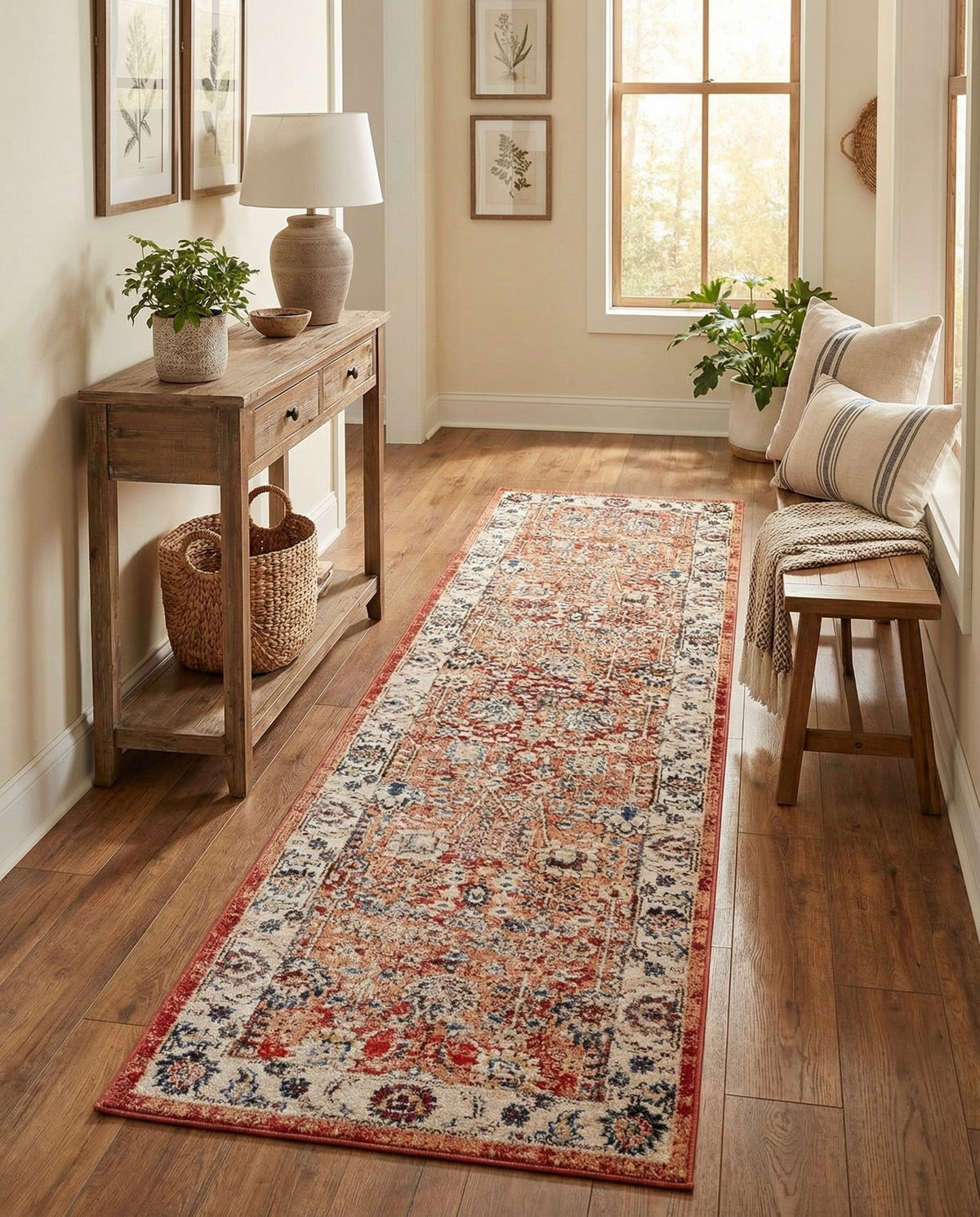 Eden Oasis Collection Area Rug -  Haven Runner Terracotta  lifestyle 92