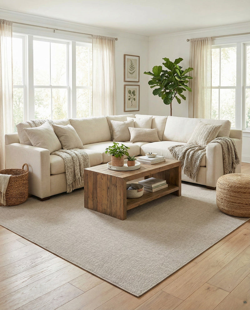 Seaside Serenity Collection Area Rug - Veranda (Light Gray) Rectangle Light Gray  lifestyle 31