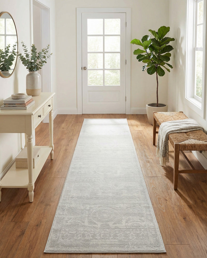 Bloomsbury Elegance Collection Area Rug -  Notting Runner Ivory  lifestyle 67