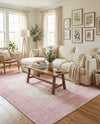 Dover Terrace Collection Area Rug - Marina (Pink) Rectangle Pink  lifestyle 20