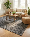 Garden Lattice Charm Collection Area Rug -  Pergola (Charcoal) Rectangle Charcoal  lifestyle 13
