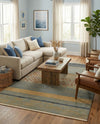 Zagros Oasis Collection Area Rug -  Kermanshah Rectangle Blue  lifestyle 4