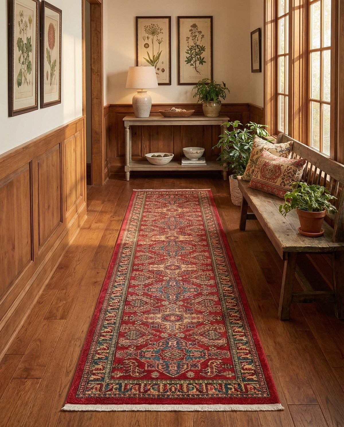Persian Elegance Collection Area Rug -  Ardabil Runner Red  lifestyle 43