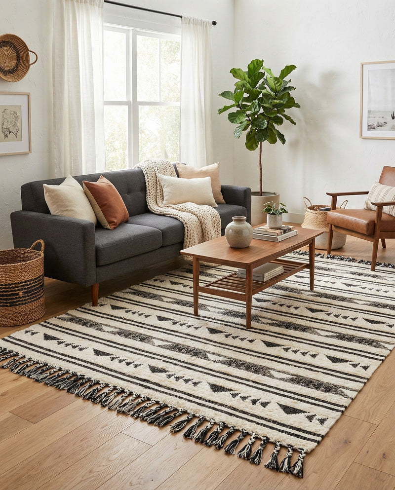 Sonoran Collection Area Rug - Montezuma Rectangle Charcoal  lifestyle 45
