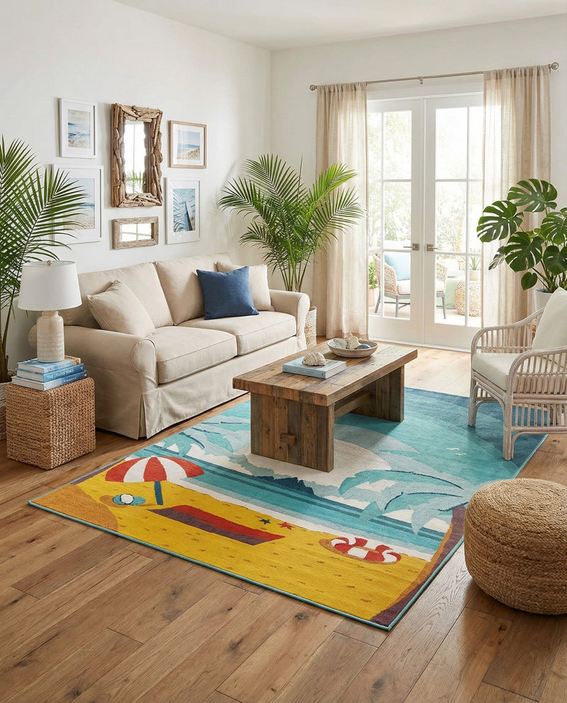 Seaside Haven Rugs Collection Area Rug -  Dockside Rectangle Multi  lifestyle 16