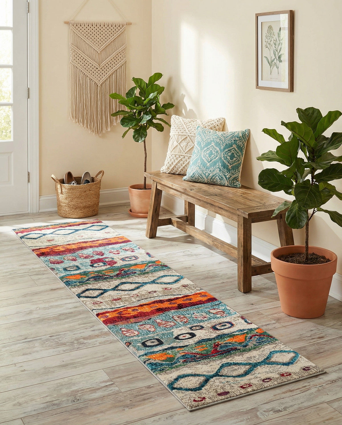 Colorburst Oasis Collection Area Rug -  Lagoon Runner Multi  lifestyle 42