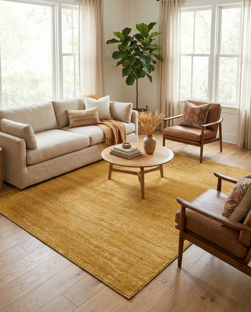 Bloomsbury Elegance Collection Area Rug -  Kensington (Yellow) Rectangle Yellow  lifestyle 6