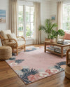Seaside Blooms Collection Area Rug - Haven Rectangle Pink  lifestyle 54