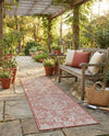 Patio Heritage Collection Area Rug - Savannah (Rust Red) Runner Rust Red  lifestyle 70