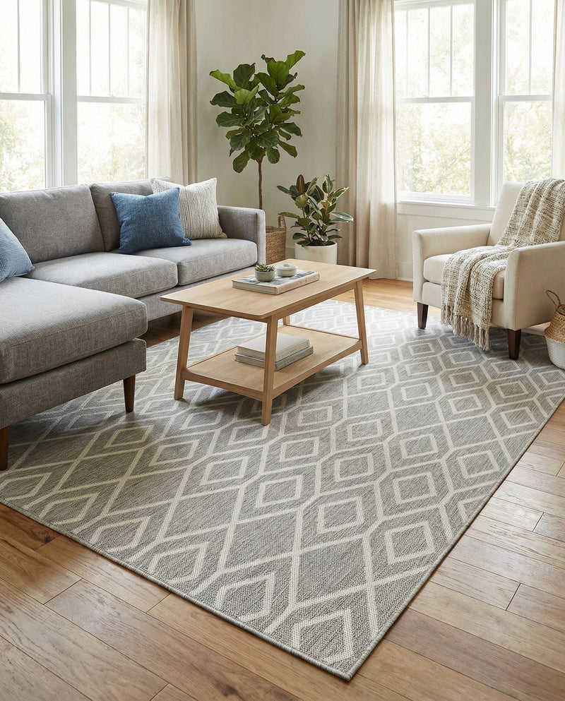Urban Oasis Rugs Collection Area Rug -  Boulevard (Gray Cream) Rectangle Gray Cream  lifestyle 12