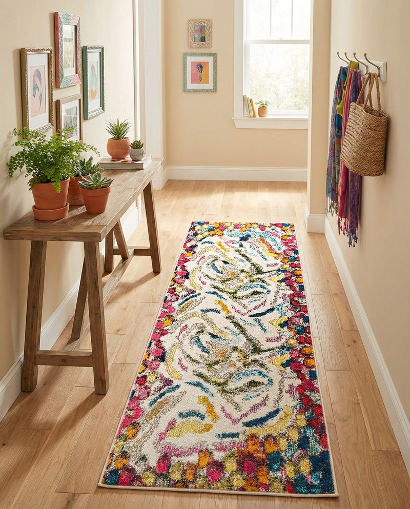 Colorburst Oasis Collection Area Rug -  Calypso Runner Multi  lifestyle 70
