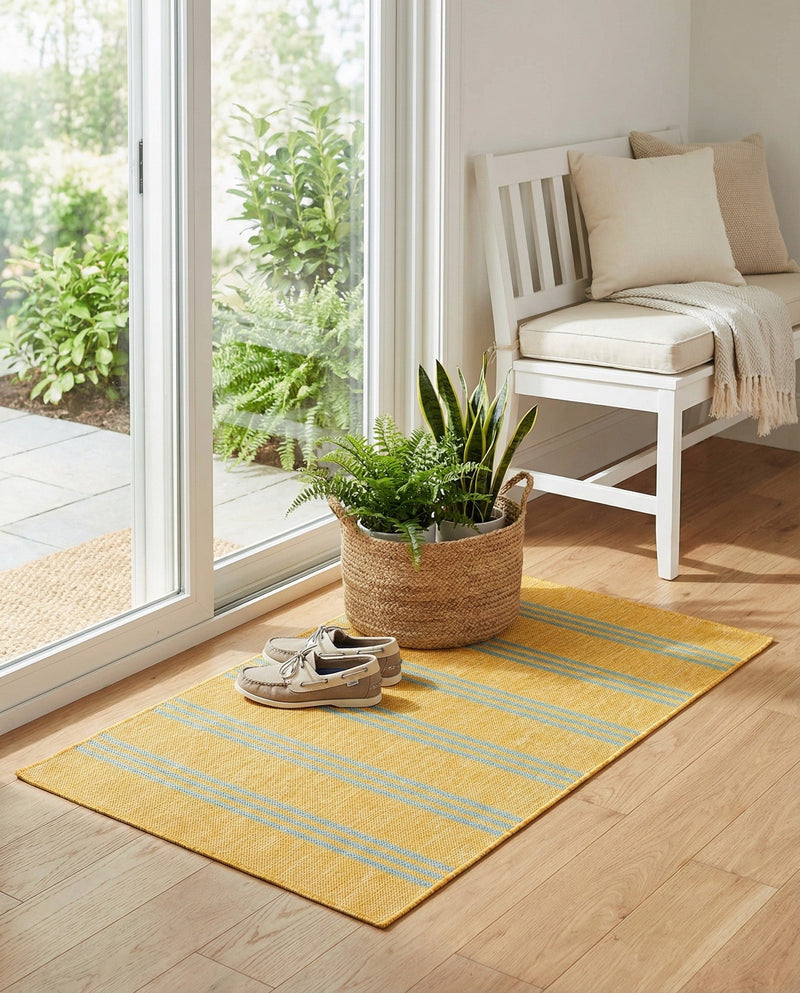 Urban Oasis Rugs Collection Area Rug -  District (Yellow and Aqua) Rectangle Yellow and Aqua  lifestyle 24