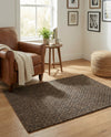 Sahara Sands Collection Area Rug -  Rosetta Rectangle Brown  lifestyle 14