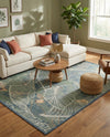 Coastal Terrace Collection Area Rug -  Driftwood Rectangle Blue  lifestyle 44