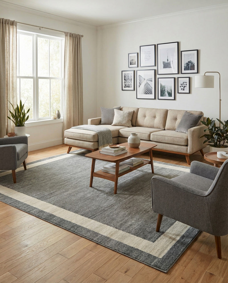 Studio Haven Collection Area Rug -  Alcove (Gray) Rectangle Gray  lifestyle 13
