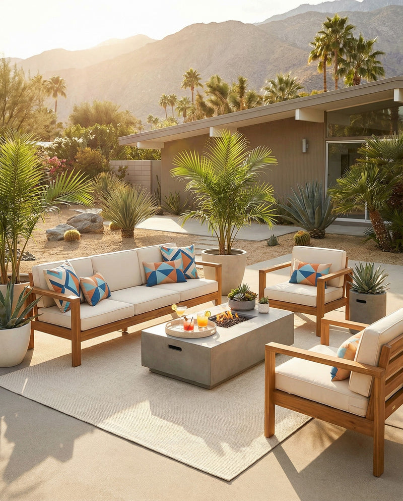 Jill Zarin Sedona Oasis Outdoor Collection Area Rug - Coconino (Pebble Stones) Rectangle Pebble Stones  lifestyle 8